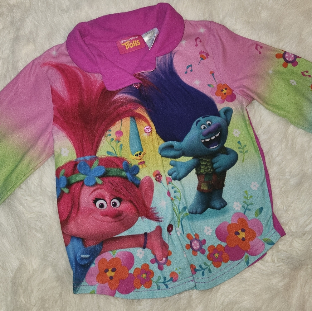 2/$15 Girls Trolls Pajama Set size (10/12)